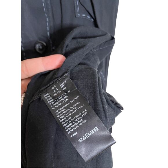 Free People Lou Lou Utility Midi Dress Black Womans Small - Picture 12 of 13